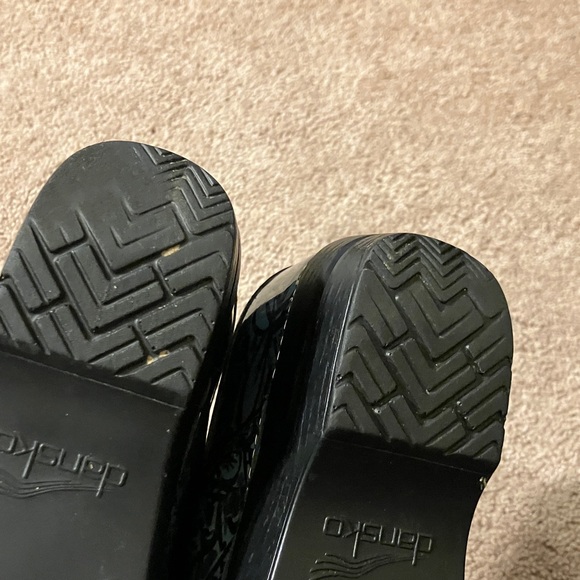 Dansko Blue and Black Floral Mules - Picture 3 of 3